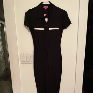 Full length black jumpsuit